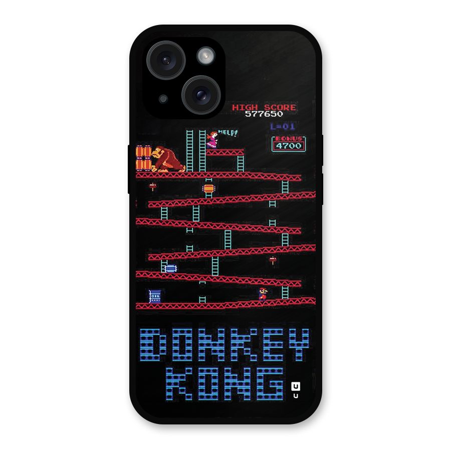 Classic Gorilla Game Metal Back Case for iPhone 15