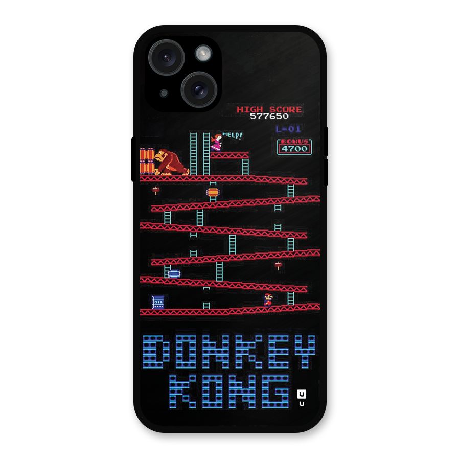 Classic Gorilla Game Metal Back Case for iPhone 15 Plus