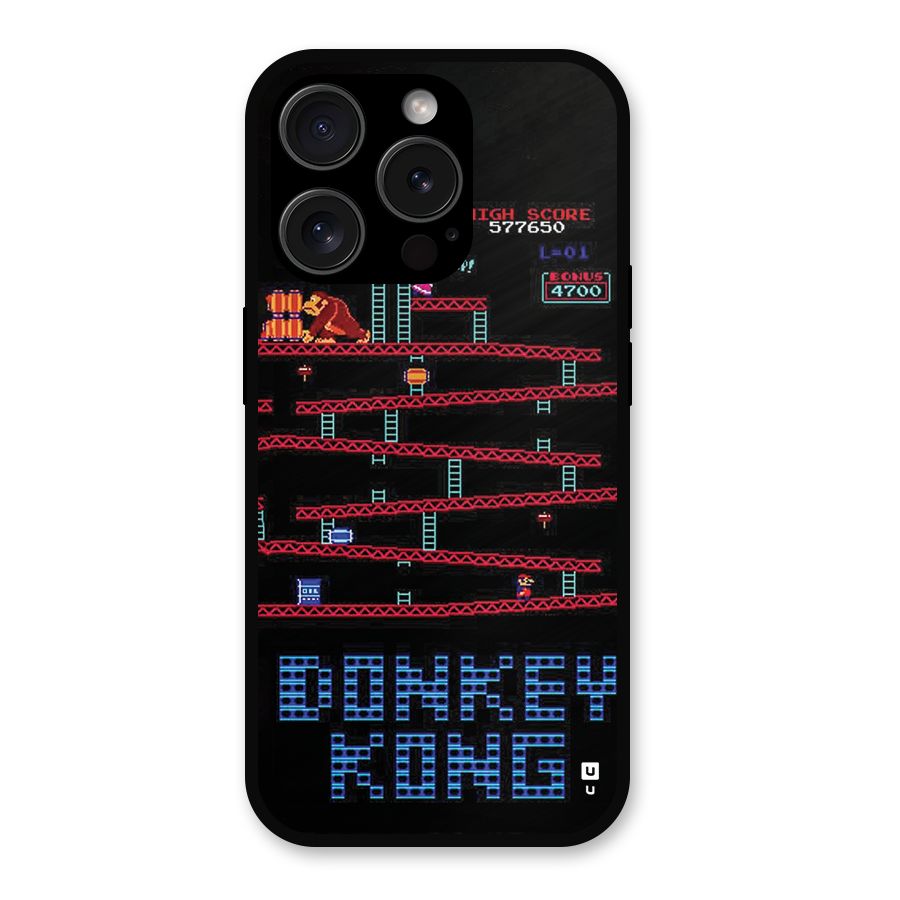 Classic Gorilla Game Metal Back Case for iPhone 15 Pro