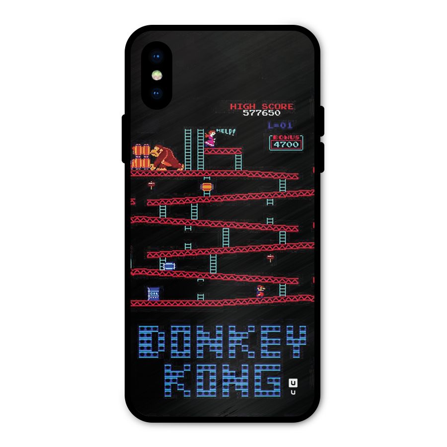 Classic Gorilla Game Metal Back Case for iPhone X