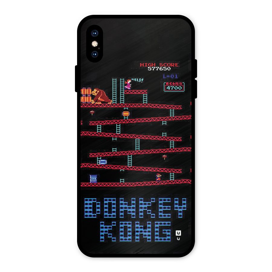 Classic Gorilla Game Metal Back Case for iPhone XS Max