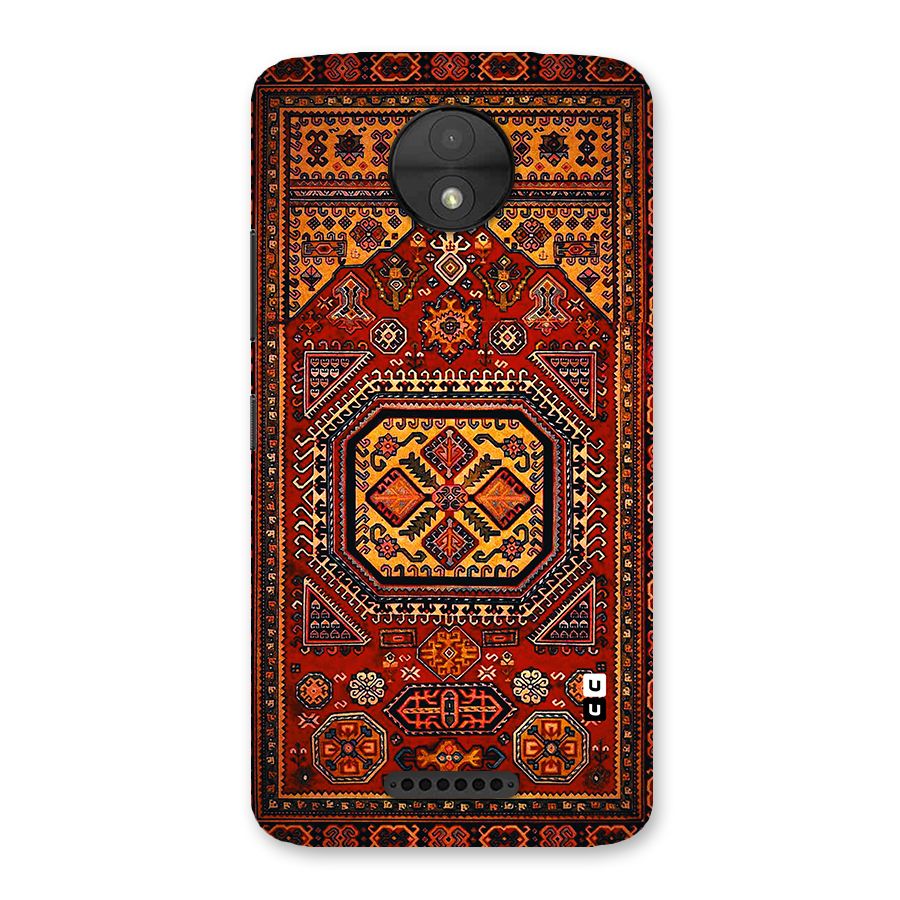 Classic Luxury Carpet Pattern Back Case for Moto C