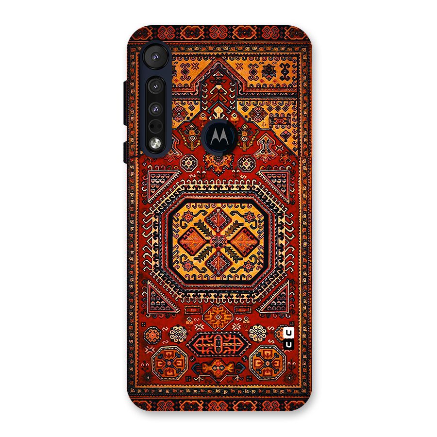 Classic Luxury Carpet Pattern Back Case for Motorola One Macro