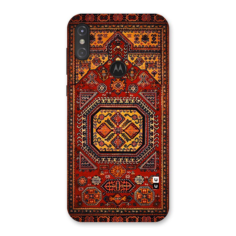 Classic Luxury Carpet Pattern Back Case for Motorola One Power