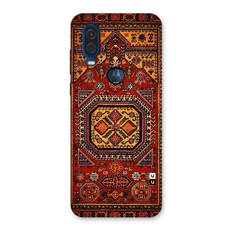 Classic Luxury Carpet Pattern Back Case for Motorola One Vision