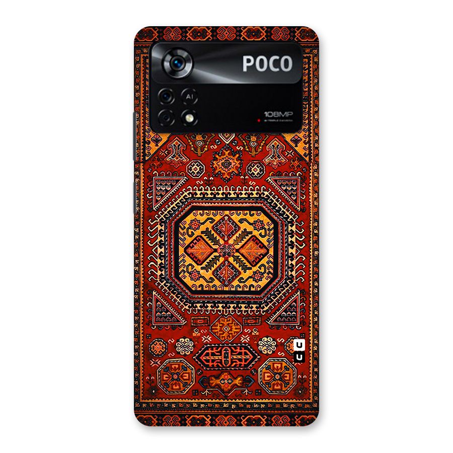 Classic Luxury Carpet Pattern Back Case for Poco X4 Pro 5G