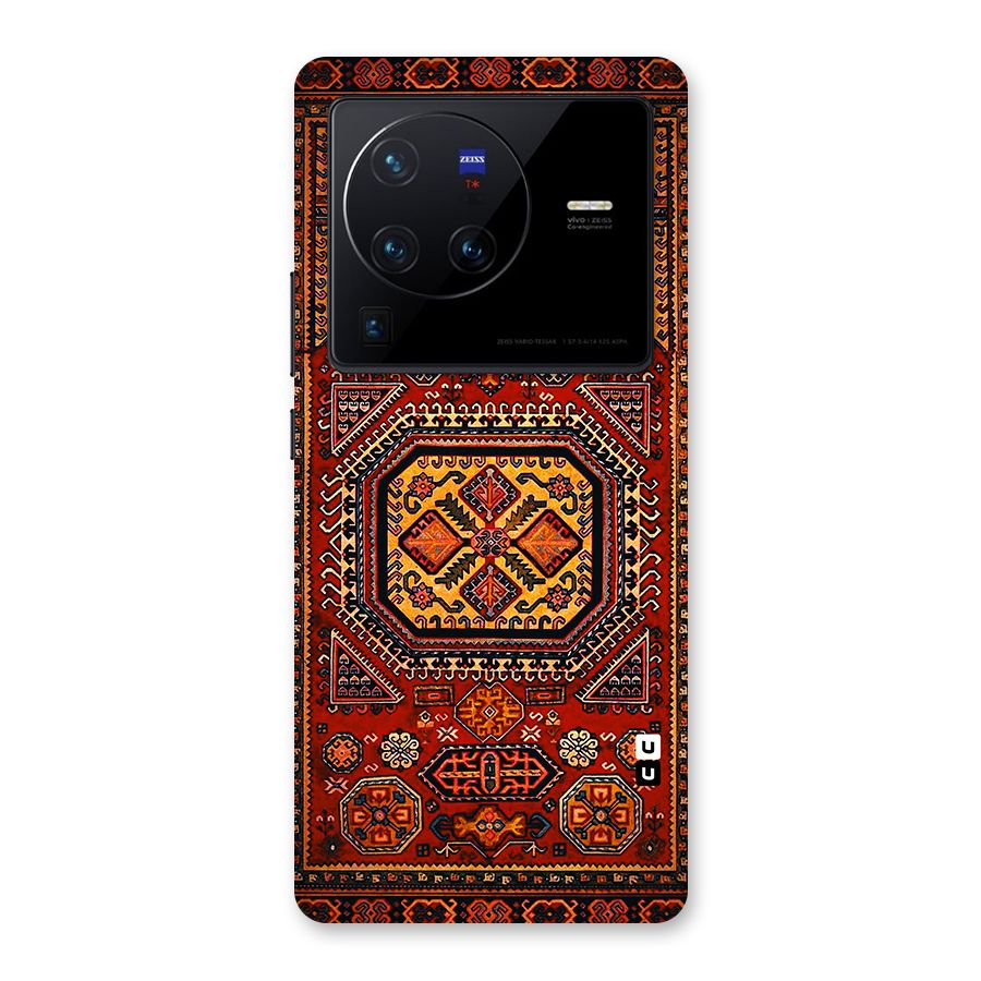 Classic Luxury Carpet Pattern Back Case for Vivo X80 Pro