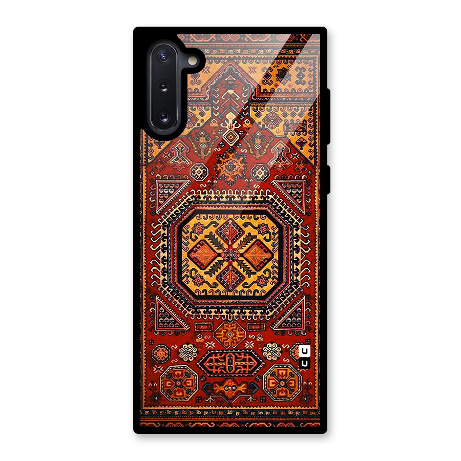 Classic Luxury Carpet Pattern Glass Back Case for Galaxy Note 10