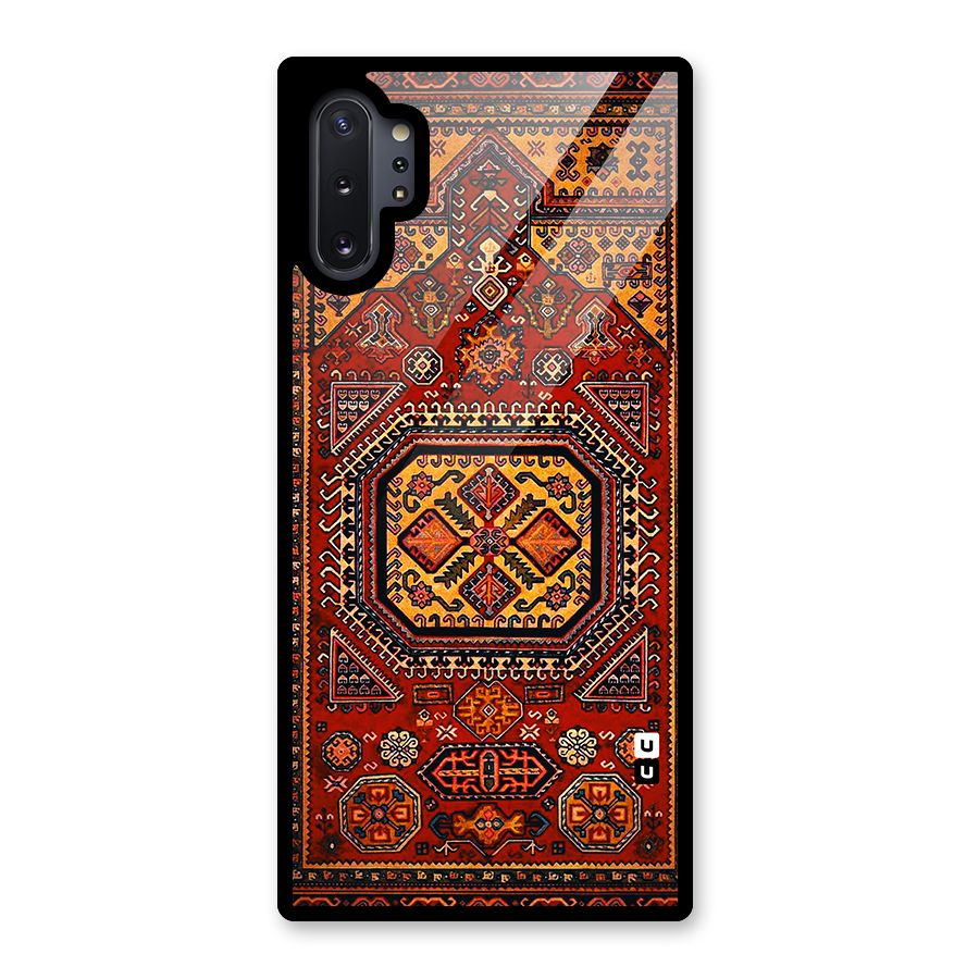 Classic Luxury Carpet Pattern Glass Back Case for Galaxy Note 10 Plus