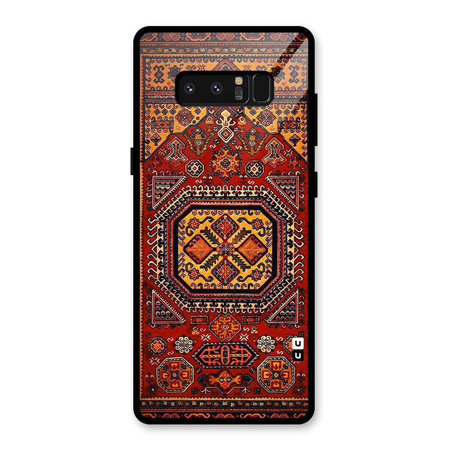 Classic Luxury Carpet Pattern Glass Back Case for Galaxy Note 8