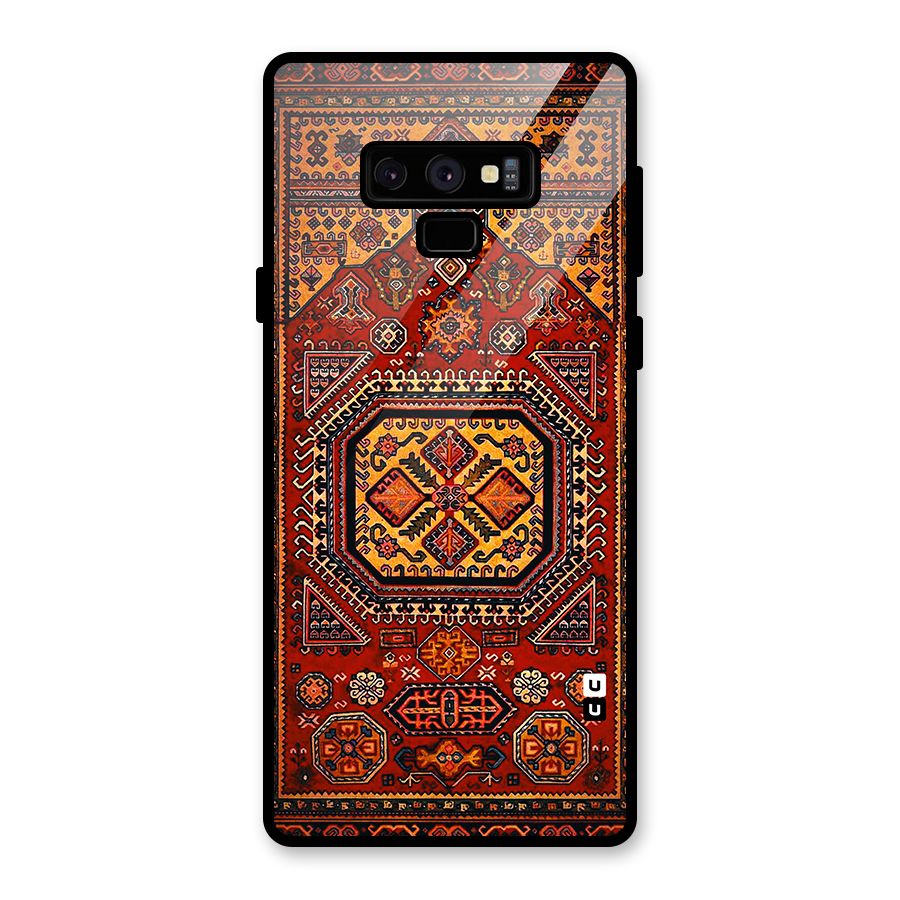 Classic Luxury Carpet Pattern Glass Back Case for Galaxy Note 9