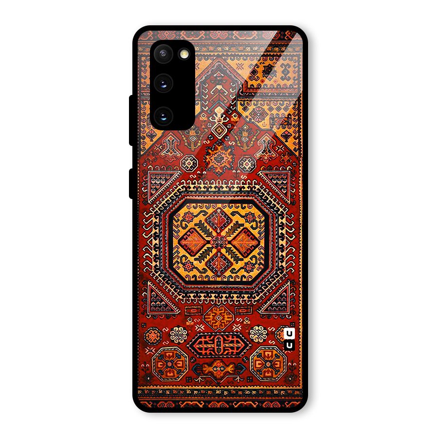 Classic Luxury Carpet Pattern Glass Back Case for Galaxy S20 FE