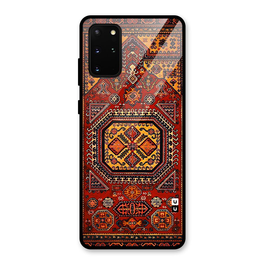 Classic Luxury Carpet Pattern Glass Back Case for Galaxy S20 Plus