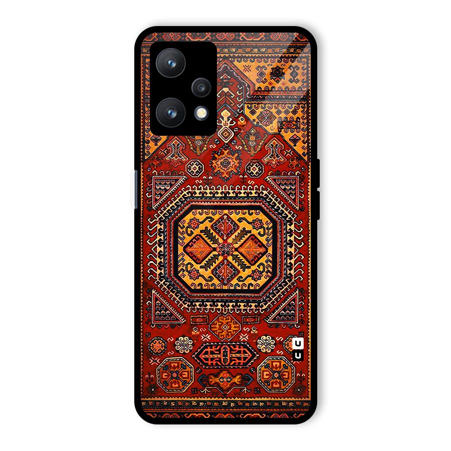 Classic Luxury Carpet Pattern Glass Back Case for Realme 9 Pro 5G