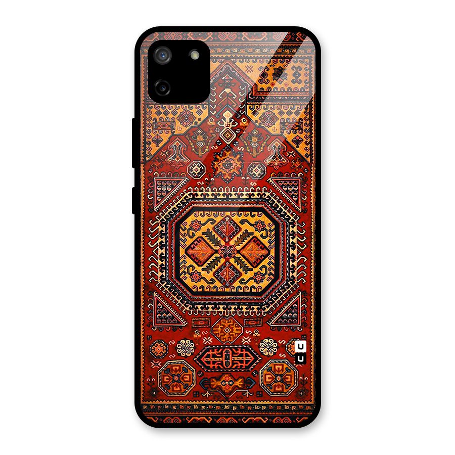 Classic Luxury Carpet Pattern Glass Back Case for Realme C11