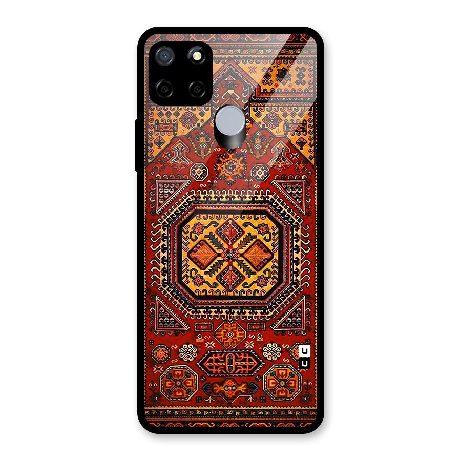 Classic Luxury Carpet Pattern Glass Back Case for Realme C12