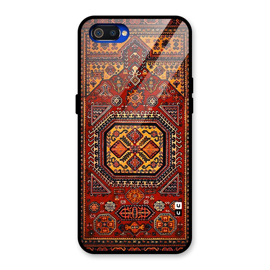 Classic Luxury Carpet Pattern Glass Back Case for Realme C2