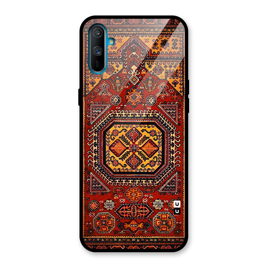Classic Luxury Carpet Pattern Glass Back Case for Realme C3