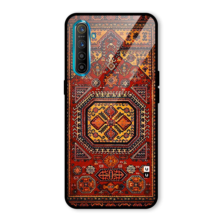Classic Luxury Carpet Pattern Glass Back Case for Realme X2
