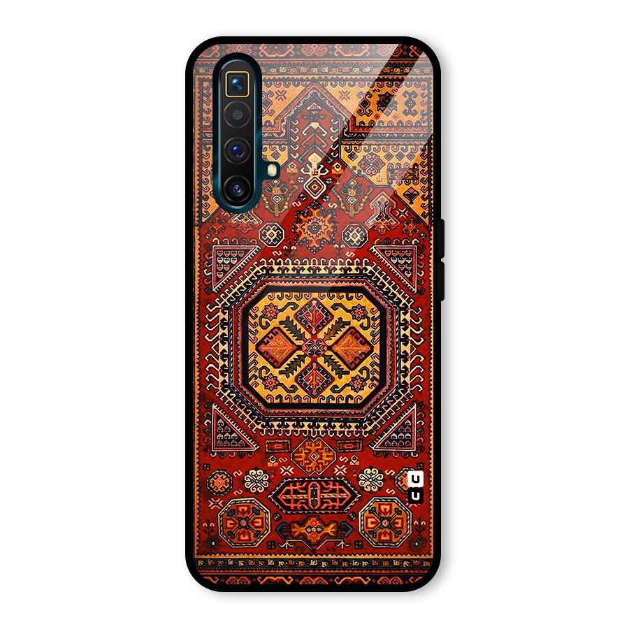 Classic Luxury Carpet Pattern Glass Back Case for Realme X3 SuperZoom