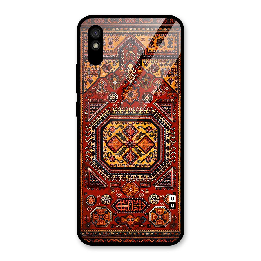Classic Luxury Carpet Pattern Glass Back Case for Redmi 9i