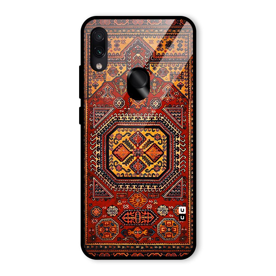 Classic Luxury Carpet Pattern Glass Back Case for Redmi Note 7