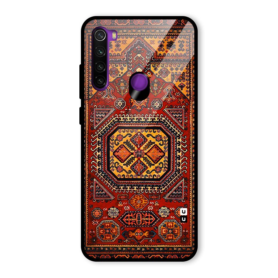 Classic Luxury Carpet Pattern Glass Back Case for Redmi Note 8