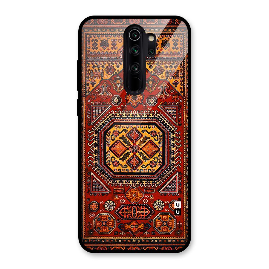 Classic Luxury Carpet Pattern Glass Back Case for Redmi Note 8 Pro