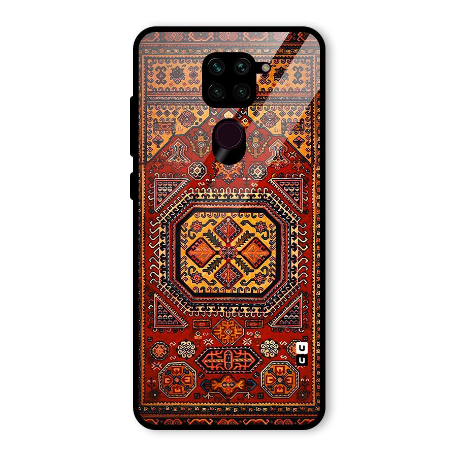 Classic Luxury Carpet Pattern Glass Back Case for Redmi Note 9