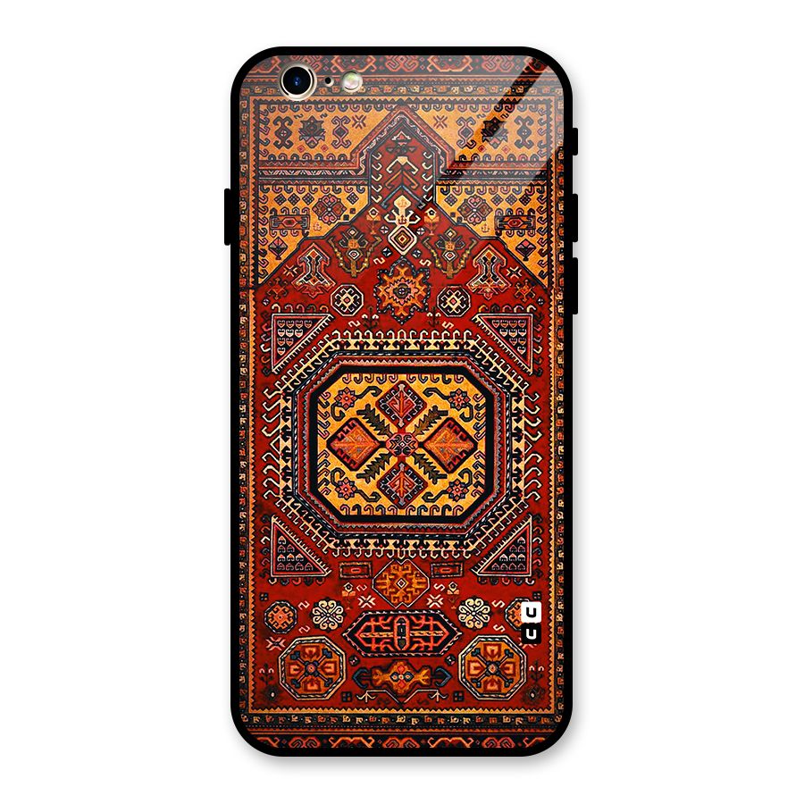 Classic Luxury Carpet Pattern Glass Back Case for iPhone 6 6S