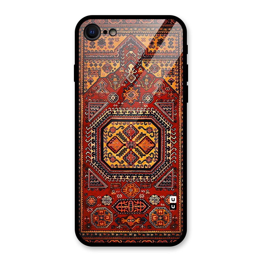 Classic Luxury Carpet Pattern Glass Back Case for iPhone 7