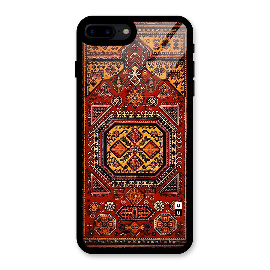 Classic Luxury Carpet Pattern Glass Back Case for iPhone 7 Plus