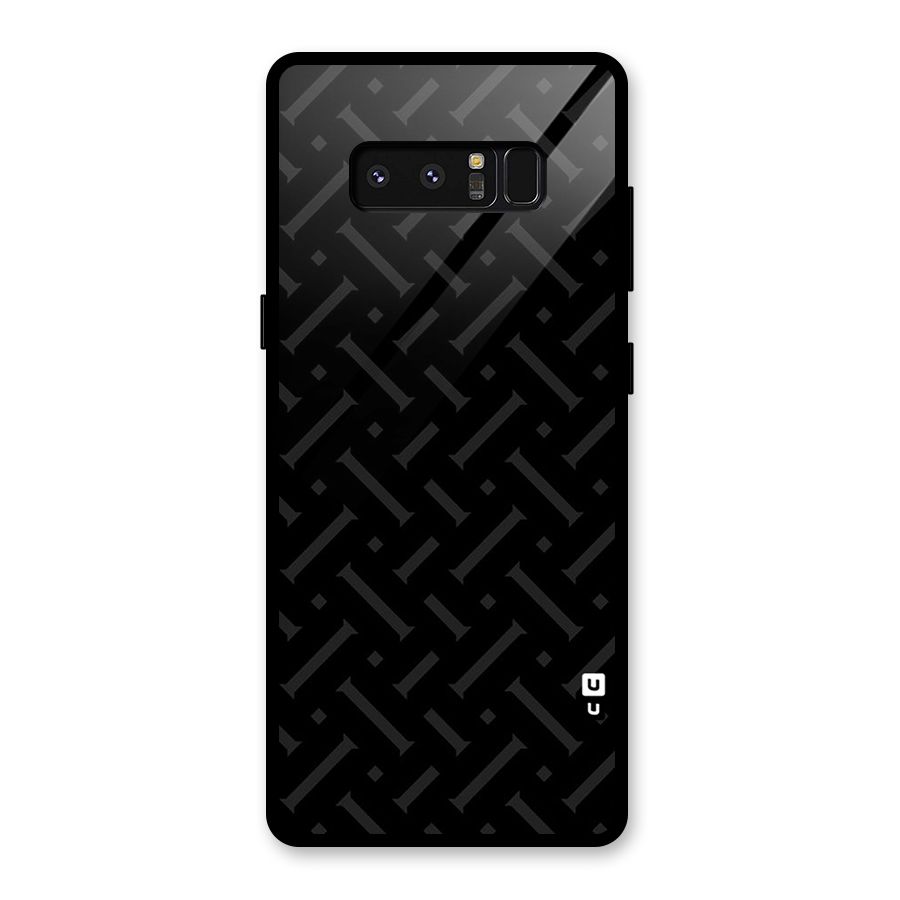 Classic Pipes Pattern Glass Back Case for Galaxy Note 8