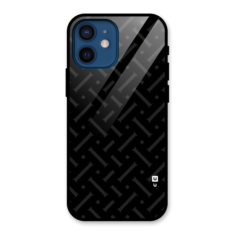 Classic Pipes Pattern Glass Back Case for iPhone 12 Mini