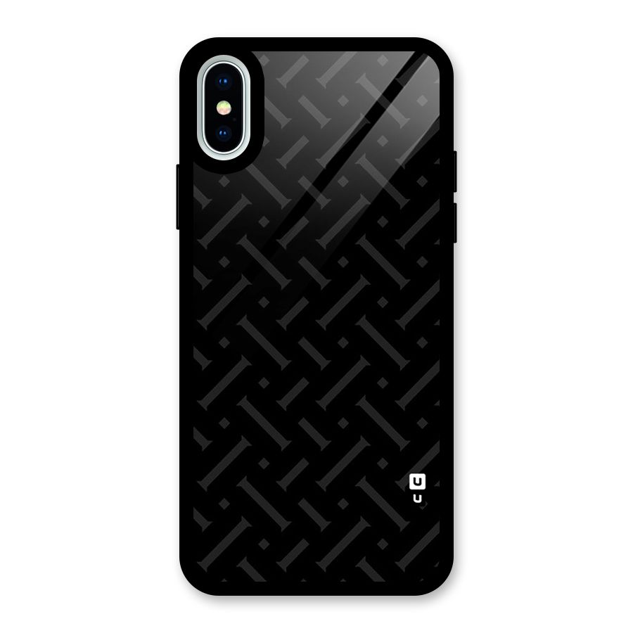 Classic Pipes Pattern Glass Back Case for iPhone XS