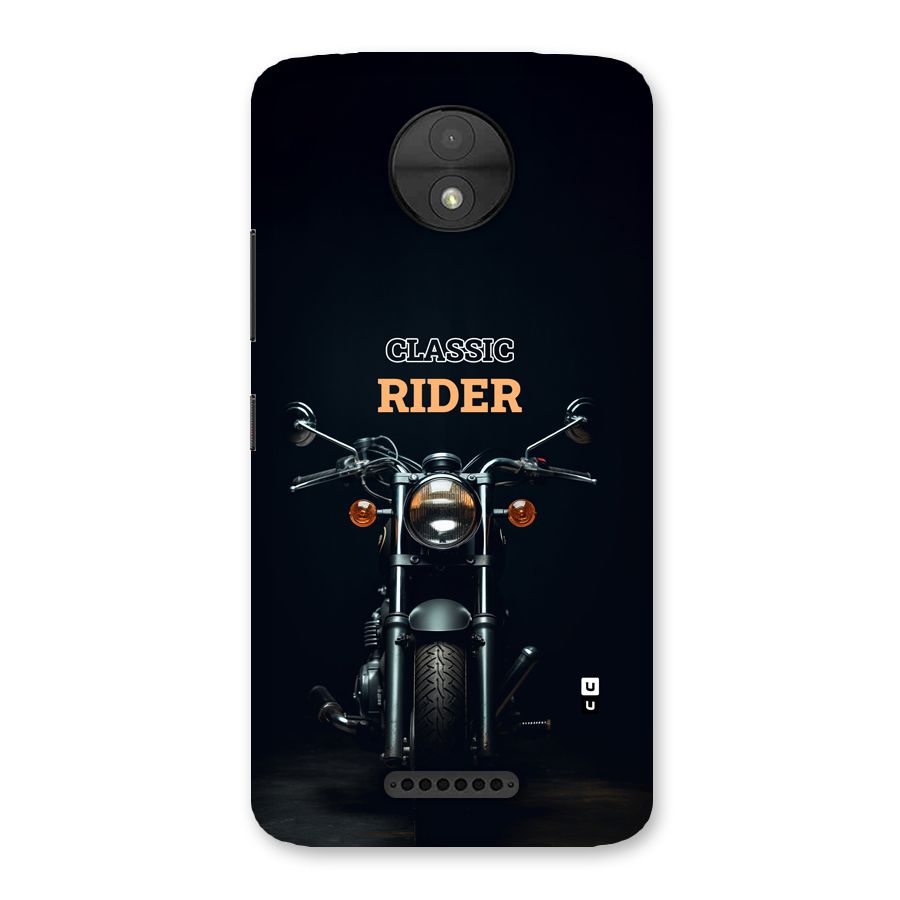 Classic RIder Back Case for Moto C