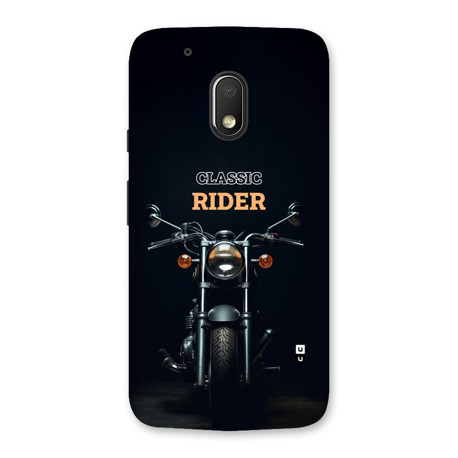 Classic RIder Back Case for Moto G4 Play