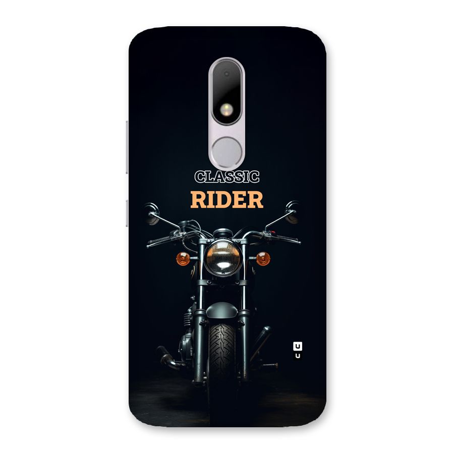 Classic RIder Back Case for Moto M