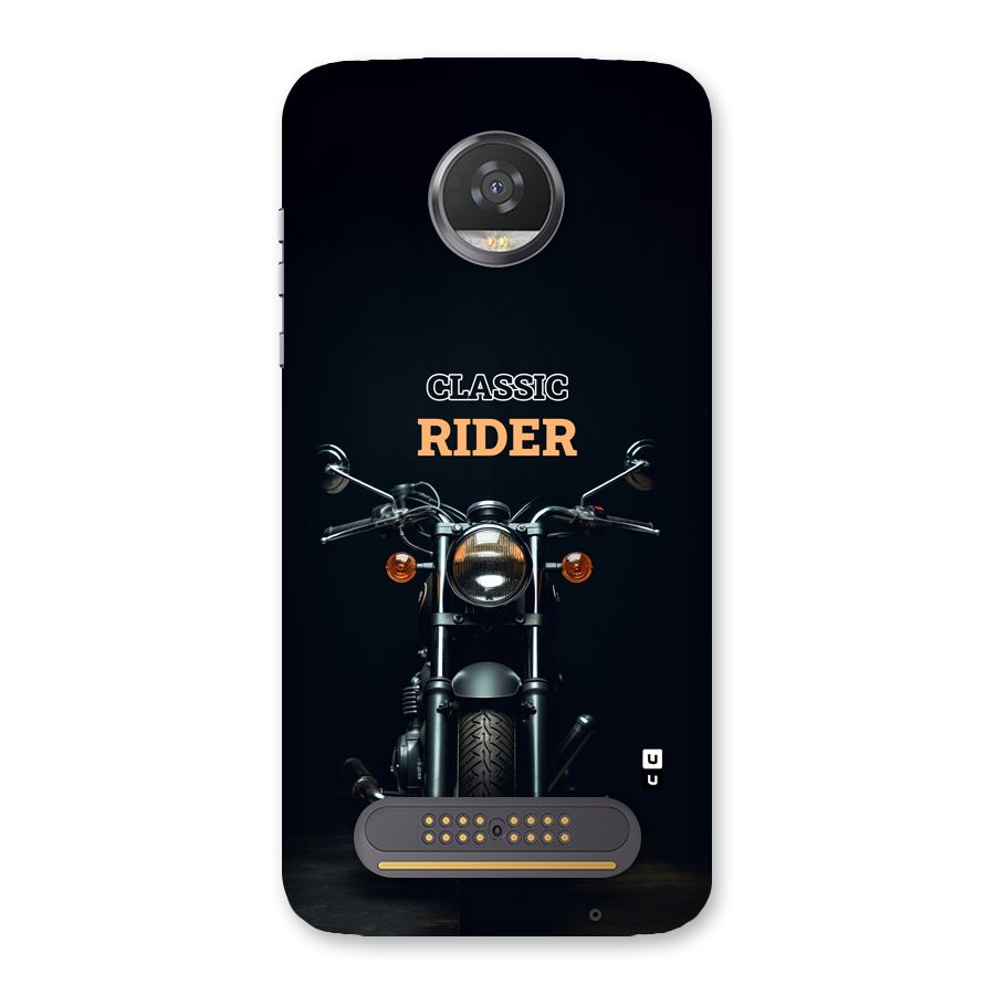 Classic RIder Back Case for Moto Z2 Play