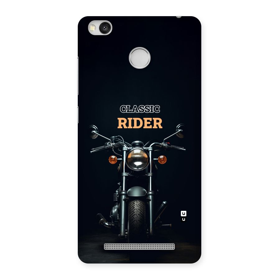 Classic RIder Back Case for Redmi 3S Prime