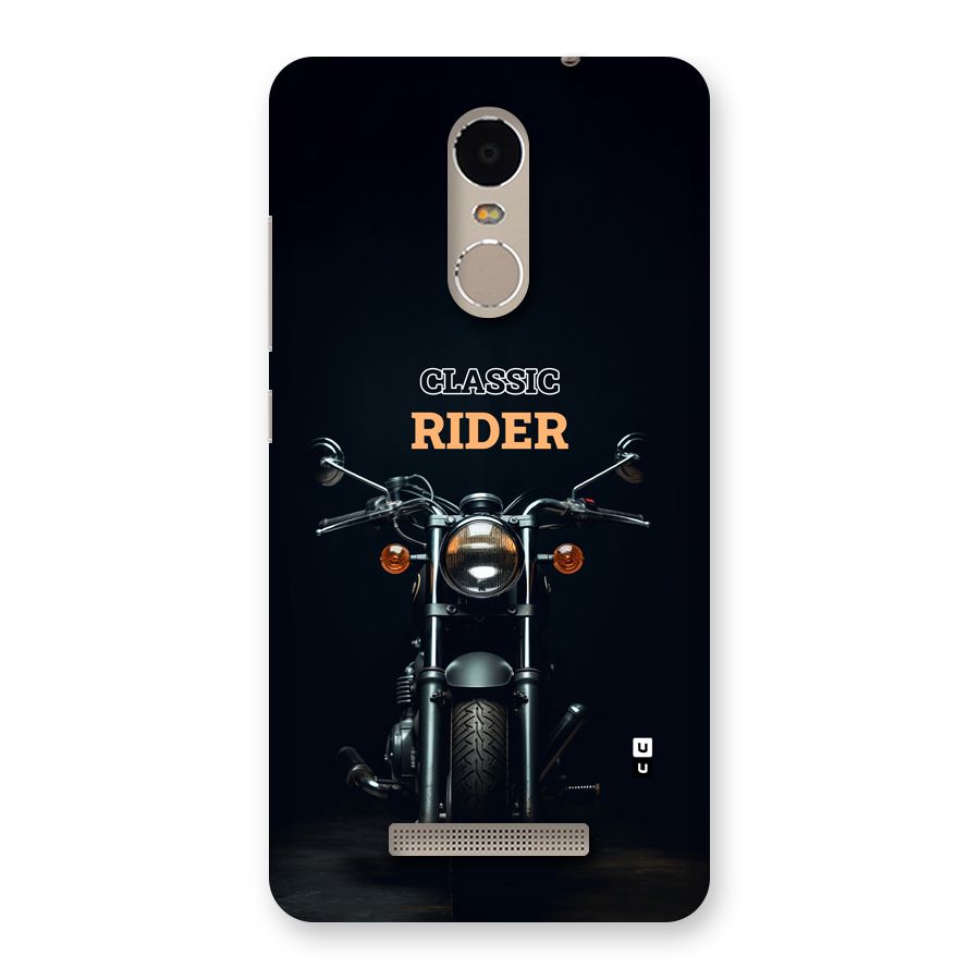 Classic RIder Back Case for Redmi Note 3