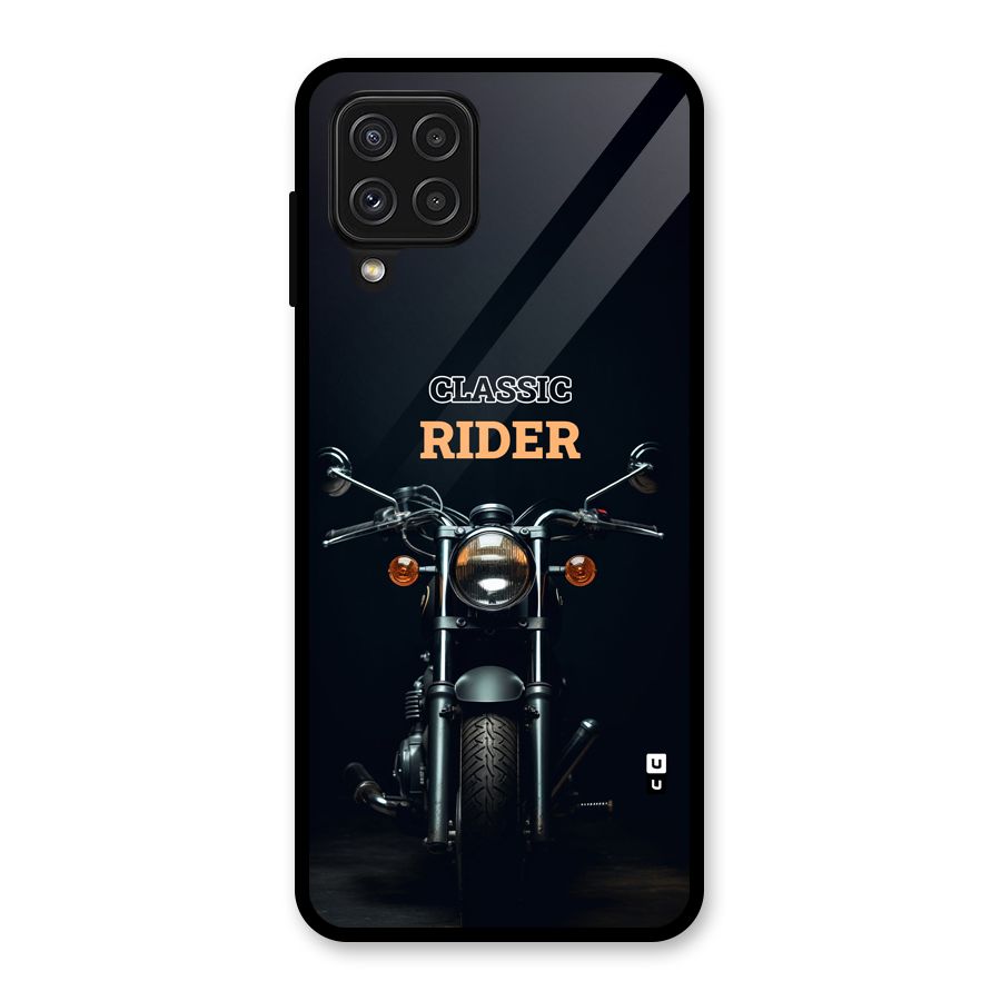 Classic RIder Glass Back Case for Galaxy A22 4G