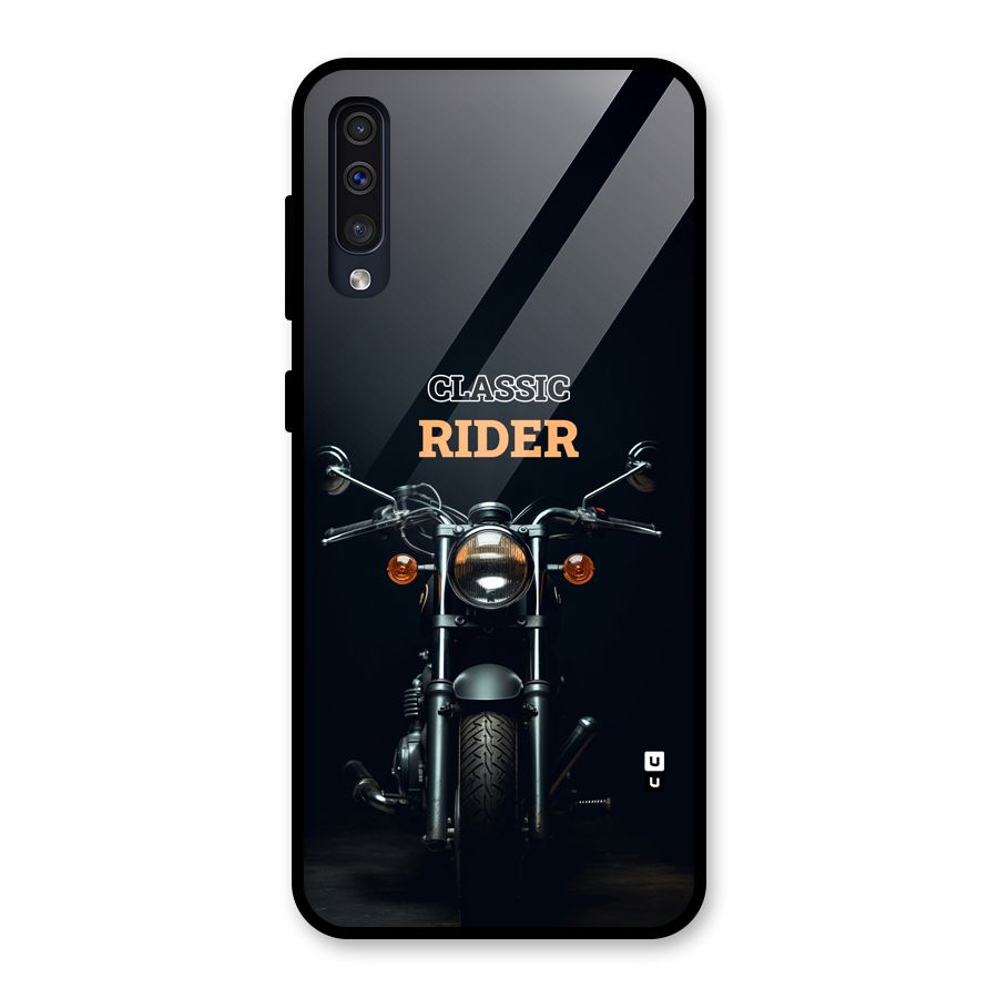 Classic RIder Glass Back Case for Galaxy A50s