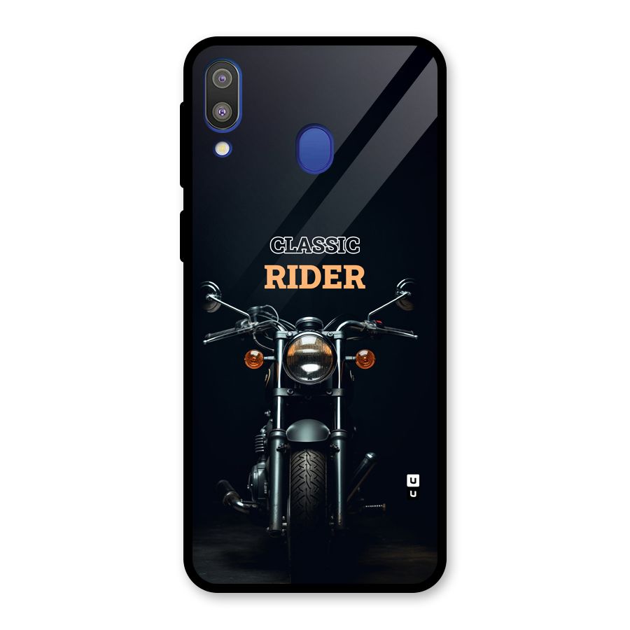 Classic RIder Glass Back Case for Galaxy M20