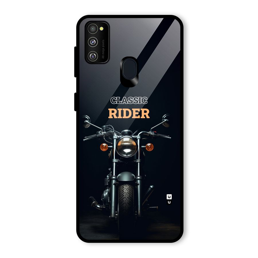 Classic RIder Glass Back Case for Galaxy M21