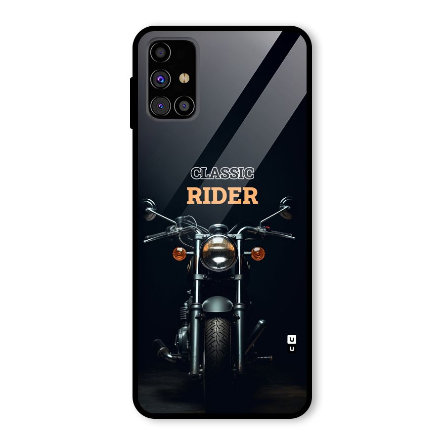 Classic RIder Glass Back Case for Galaxy M31s