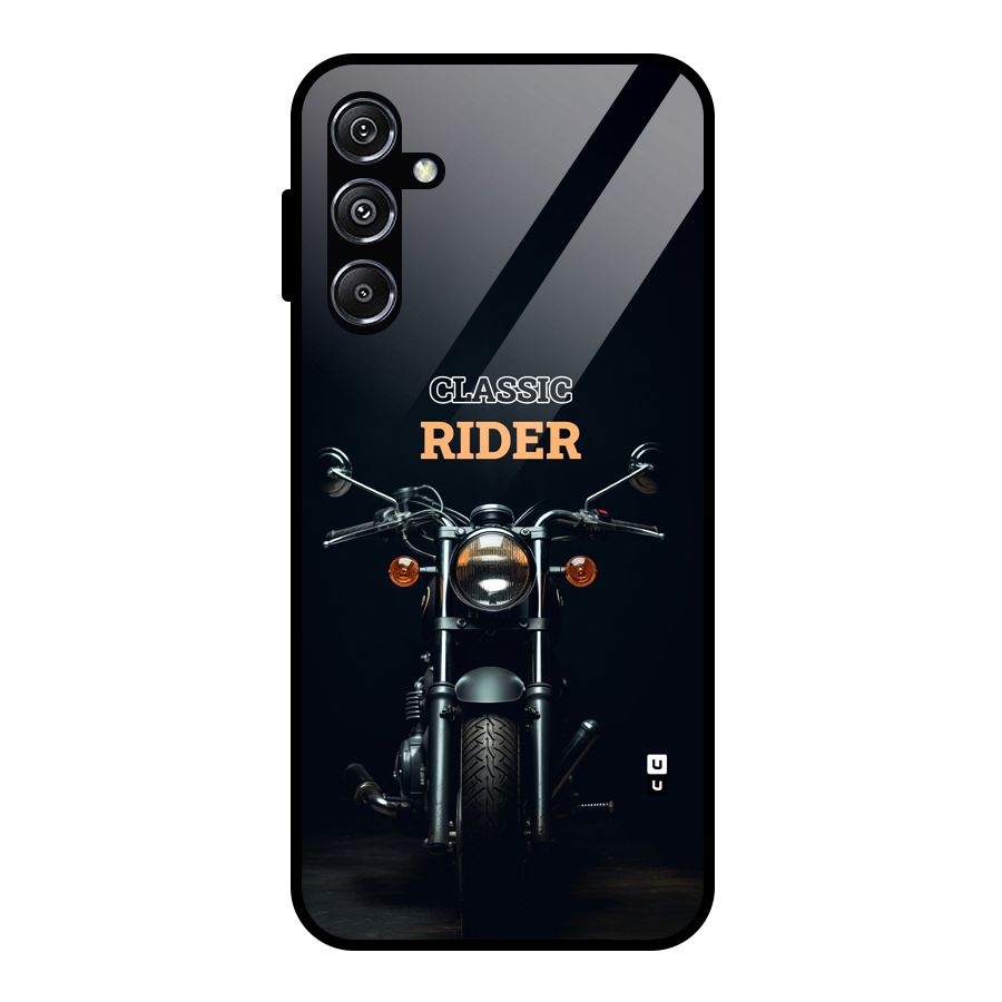 Classic RIder Glass Back Case for Galaxy M34 5G