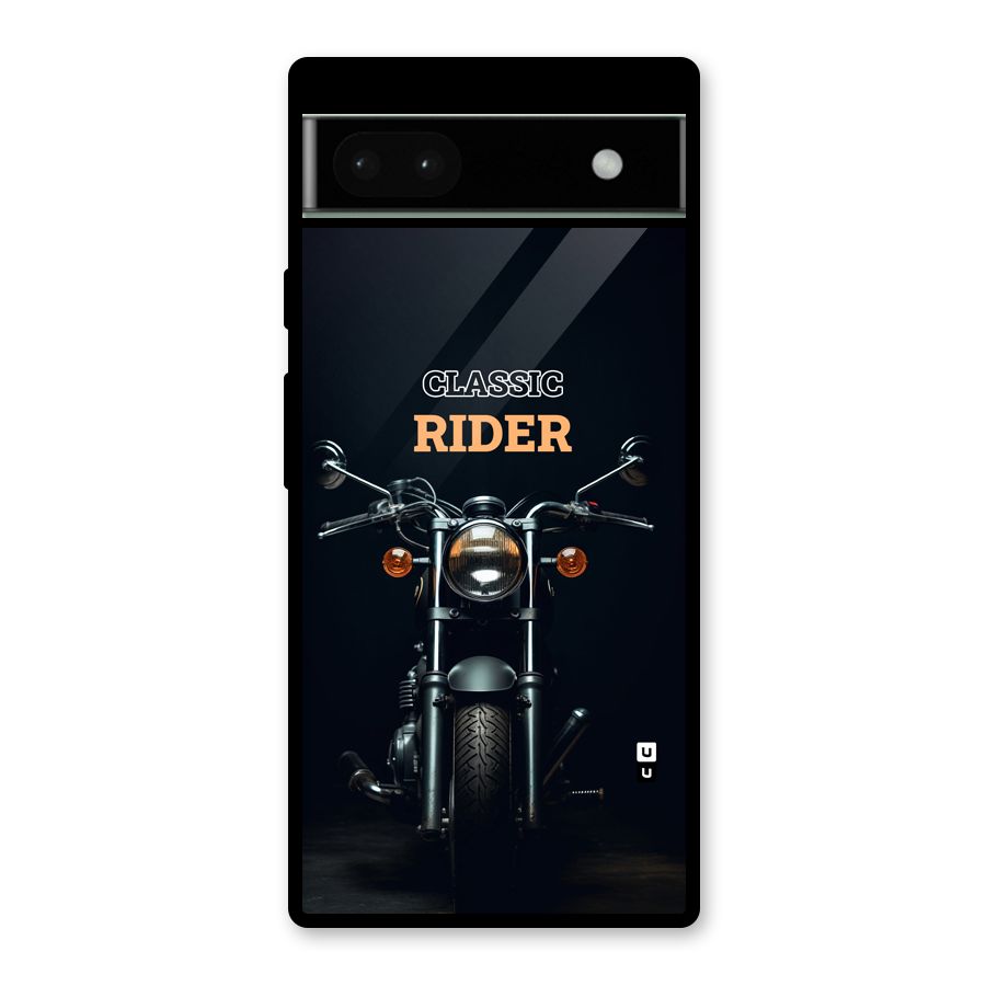 Classic RIder Glass Back Case for Google Pixel 6a