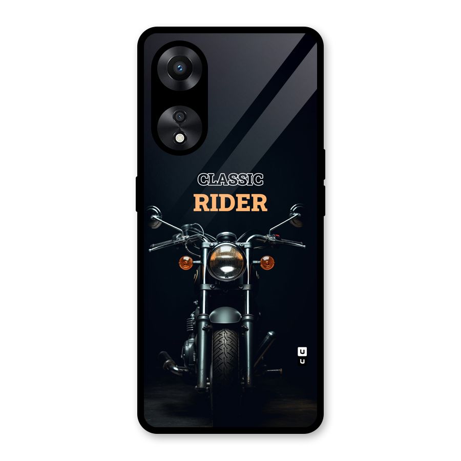 Classic RIder Glass Back Case for Oppo A78