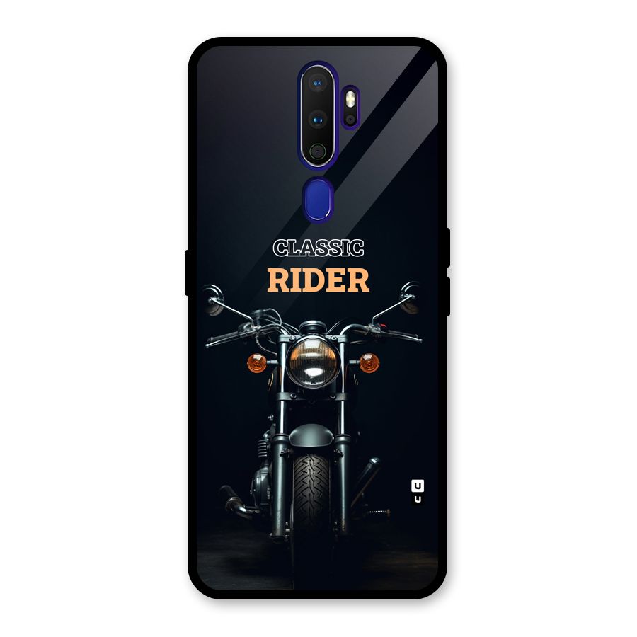 Classic RIder Glass Back Case for Oppo A9 (2020)